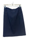 Diane Von Furstenberg Size 4 Navy Poly Blend Pencil Paneled Midi Skirt Navy / 4