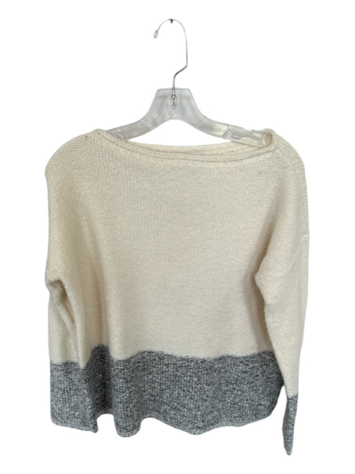 Vince Size XS Cream & Black Wool Blend Long Sleeve color block Knit Sweater Cream & Black / XS