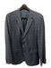 Boss Navy Virgin Wool Plaid 2 Button Men's Suit 40L