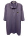 Peter Millar Size XXL Pink & Blue Polyester Striped Polo Men's Short Sleeve Pink & Blue / XXL