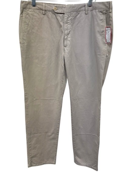 De Corato Size Est 36 Beige Cotton Solid Khakis Men's Pants Beige / Est 36