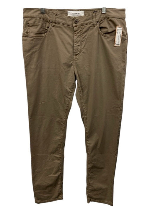 Teleria Size 40 Beige Cotton Zip Fly Men's Pants Beige / 40