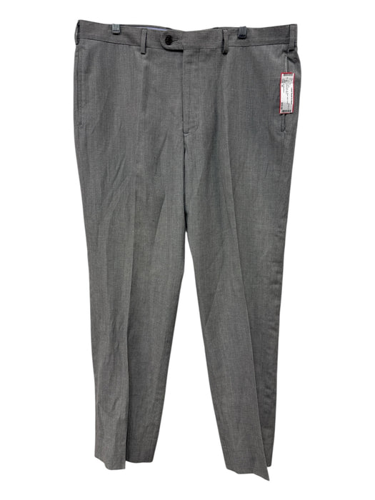 Sid Mashburn Size 40 Light Gray Wool Solid Dress Men's Pants Light Gray / 40