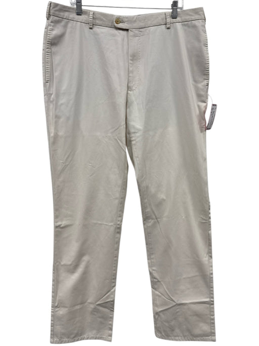 Peter Millar Size 38 Beige Cotton Solid Khakis Men's Pants Beige / 38