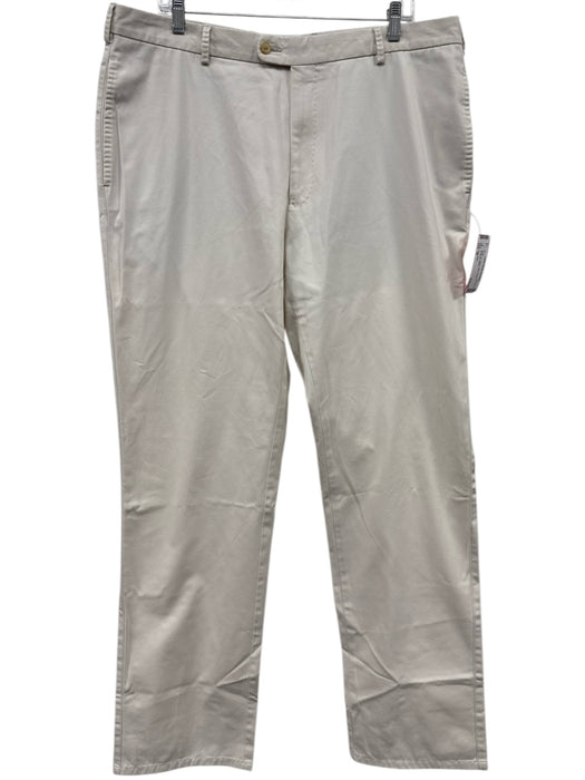 Peter Millar Size 38 Beige Cotton Solid Khakis Men's Pants Beige / 38