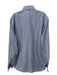 Kiton Size Est XL Blue & White Cotton Striped Button Up Men's Long Sleeve Shirt Blue & White / Est XL