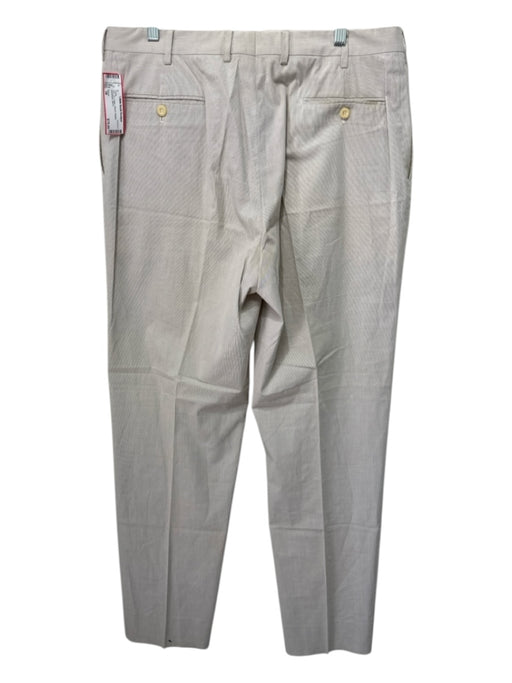 Brioni Size 38 Tan Cotton Striped Khakis Men's Pants Tan / 38