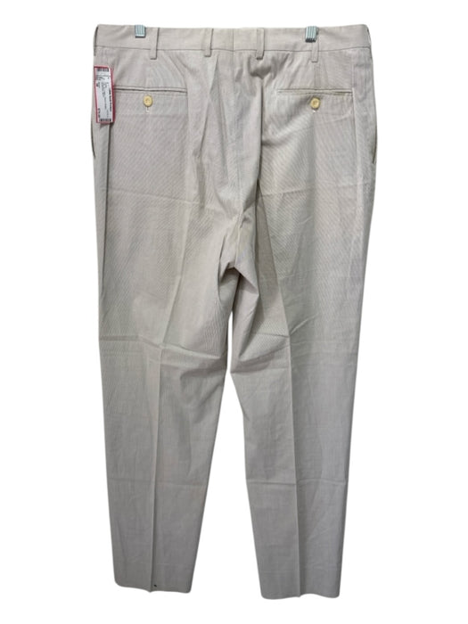 Brioni Size 38 Tan Cotton Striped Khakis Men's Pants Tan / 38