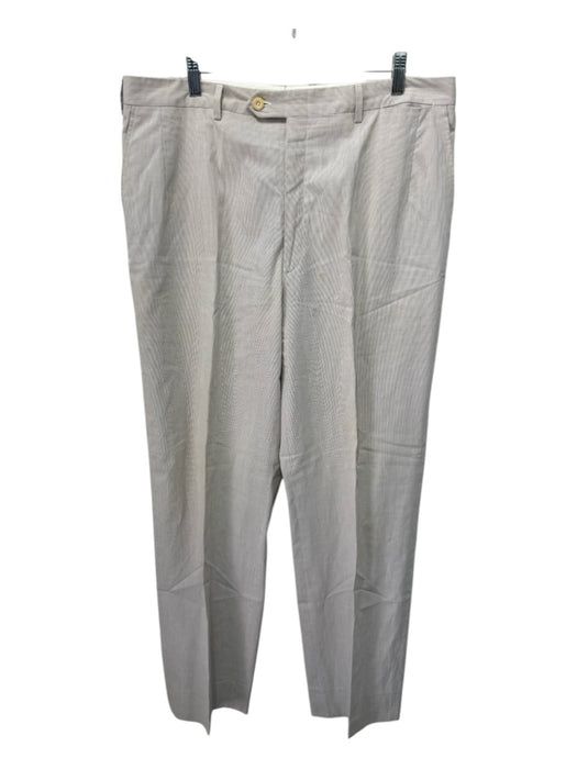 Brioni Size 38 Tan Cotton Striped Khakis Men's Pants Tan / 38