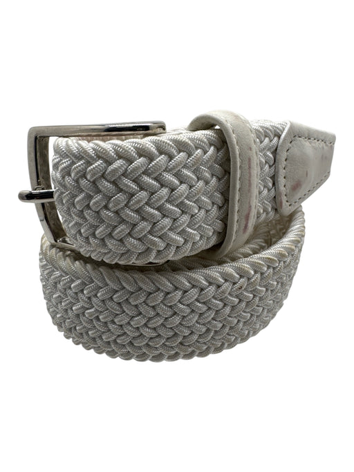 Tincati AS IS White Woven Men's Belt White
