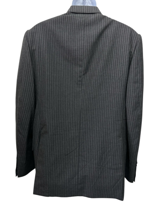 Tom Ford Black & White Rayon Striped Zip Fly Men's Suit Black & White / 54