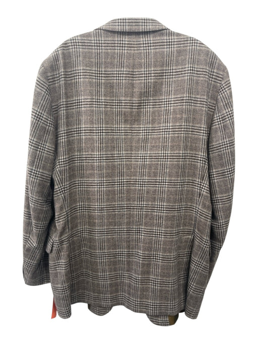Miller Brothers Brown & Multi Wool Plaid 2 Button Men's Blazer Brown & Multi / 48
