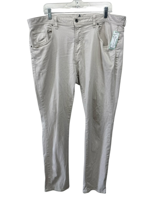 Johnnie O Size 38 Light Gray Rayon & Cotton Zip Fly Men's Pants Light Gray / 38