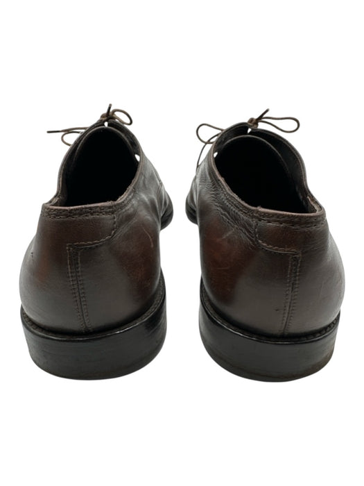 Salvatore Ferragamo Shoe Size 14 AS IS Brown Leather Lace Up Stacked Heel Shoes Brown / 14