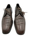 Salvatore Ferragamo Shoe Size 14 AS IS Brown Leather Lace Up Stacked Heel Shoes Brown / 14