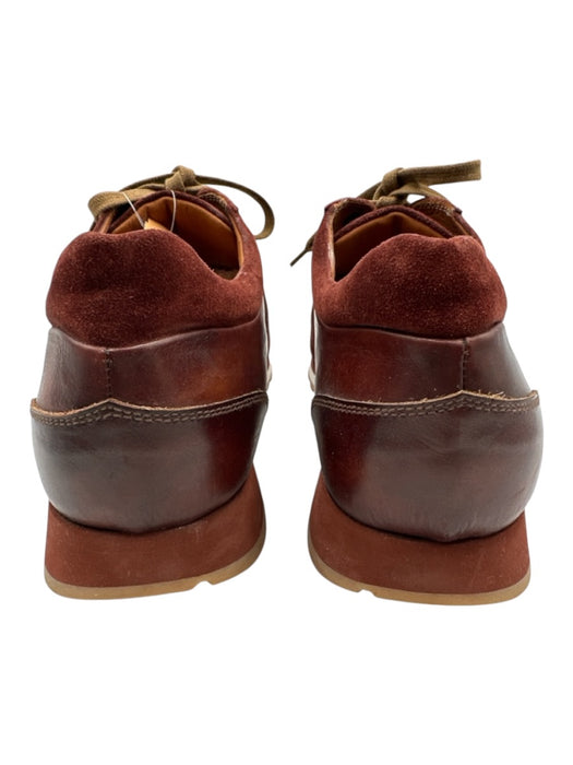Bontoni Shoe Size 13 Burgundy Red Suede Low Top Lace Up Men's Shoes Burgundy Red / 13