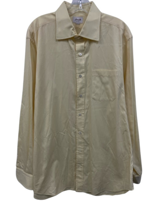 Hamilton Size XXL Yellow Cotton Button Down Men's Long Sleeve Shirt Yellow / XXL
