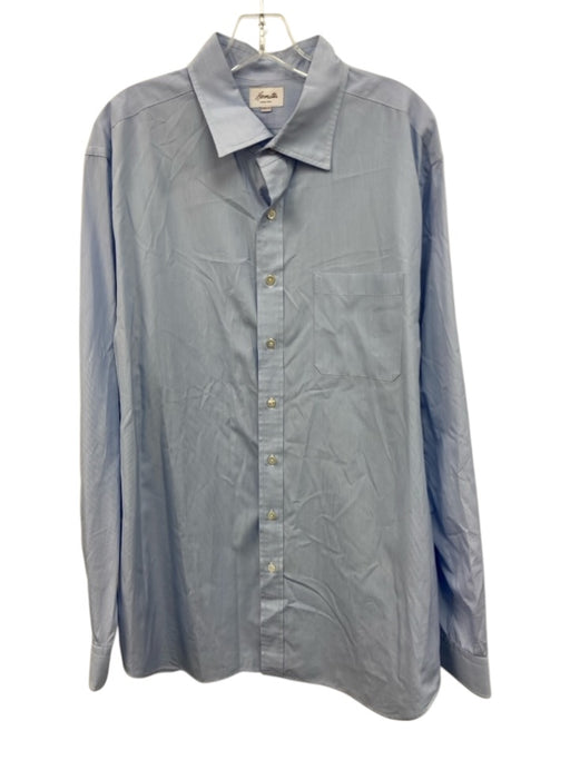Hamilton Size XXL Blue & White Cotton Striped Button Down Long Sleeve Shirt Blue & White / XXL