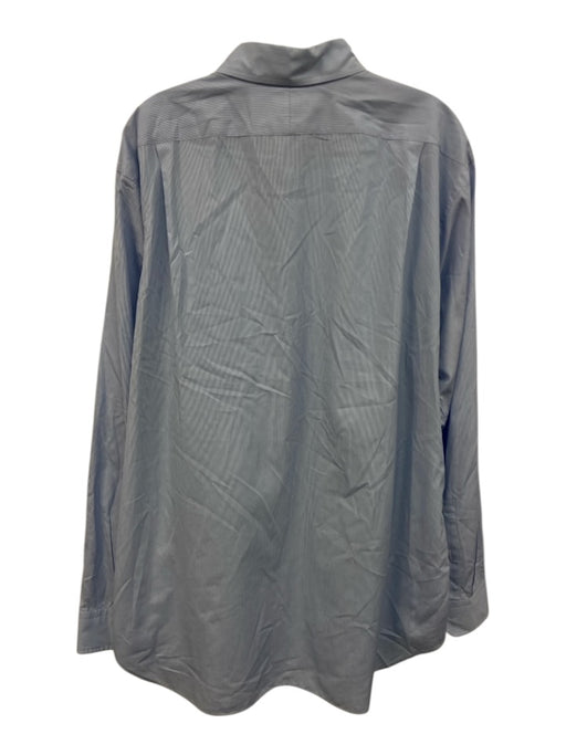 Hamilton Size XXL Blue & White Cotton Striped Button Down Long Sleeve Shirt Blue & White / XXL