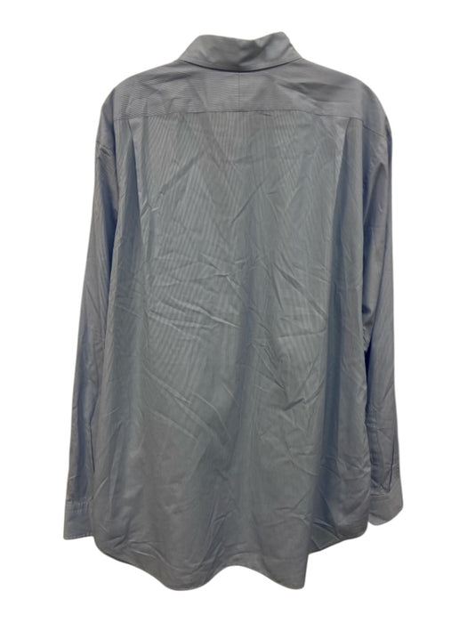 Hamilton Size XXL Blue & White Cotton Striped Button Down Long Sleeve Shirt Blue & White / XXL