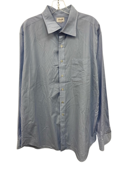 Hamilton Size XXL Blue & White Cotton Striped Button Down Long Sleeve Shirt Blue & White / XXL