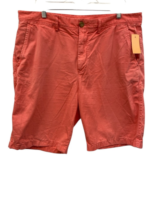 Johnnie O Size 38 Salmon Pink Cotton Zip Fly Men's Shorts Salmon Pink / 38