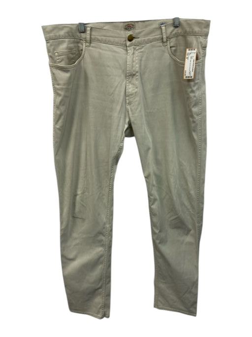 Faherty Size 38 Beige Cotton Zip Fly Men's Pants Beige / 38