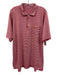 B Draddy Size XXL Pink & Blue Cotton Striped Polo Men's Short Sleeve Pink & Blue / XXL