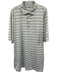 Peter Millar Size XL White & Multi Polyester Striped Polo Men's Short Sleeve White & Multi / XL