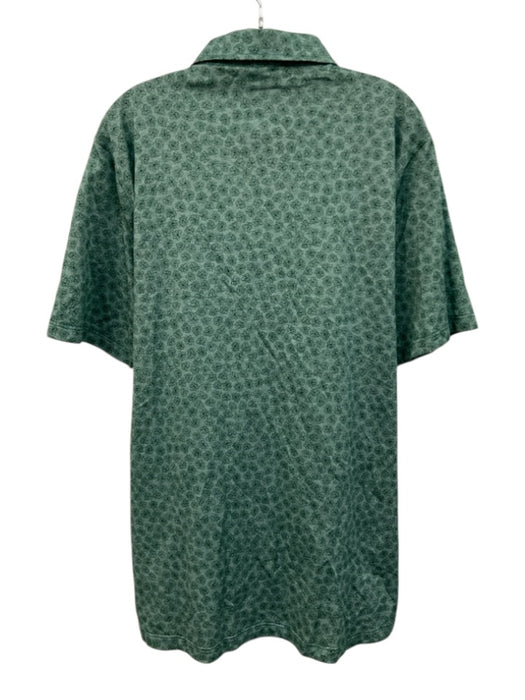 Clubhouse Collection Size XL Green Cotton Floral Polo Men's Short Sleeve Green / XL