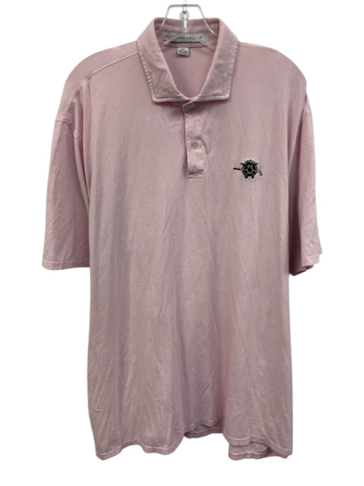 Holderness & Bourne Size XXL Pink Cotton Polo Men's Short Sleeve Pink / XXL