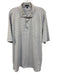 Peter Millar Size XXL White & Blue Polyester Striped Polo Men's Short Sleeve White & Blue / XXL