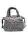 MZ Wallace Gray, Pink & Blue Nylon Quilted Double Handle Zip Close Bag Gray, Pink & Blue / XS
