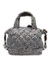 MZ Wallace Gray, Pink & Blue Nylon Quilted Double Handle Zip Close Bag Gray, Pink & Blue / XS