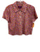 J Crew Liberty Size S Pink, Orange, Green Cotton Short Sleeve Floral Print Top Pink, Orange, Green / S