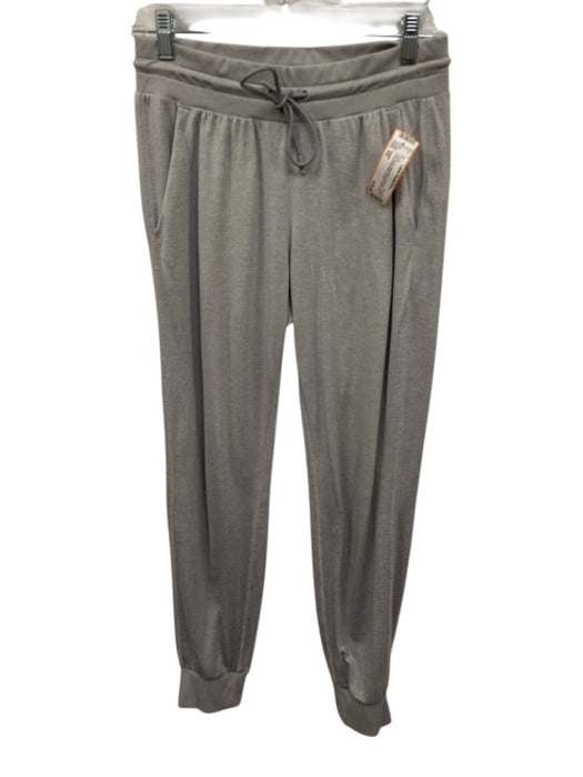 Athleta Size XS Light Gray Polyester & Spandex Elastic Drawstring Waist Pants Light Gray / XS