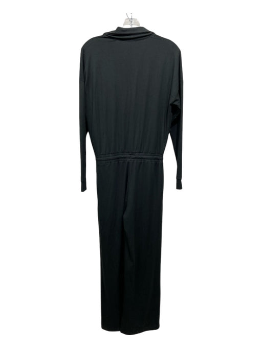 Vuori Size XS Black Poly Drawstring Flare Long Sleeve Jumpsuit Black / XS