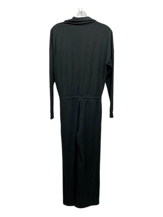 Vuori Size XS Black Poly Drawstring Flare Long Sleeve Jumpsuit Black / XS