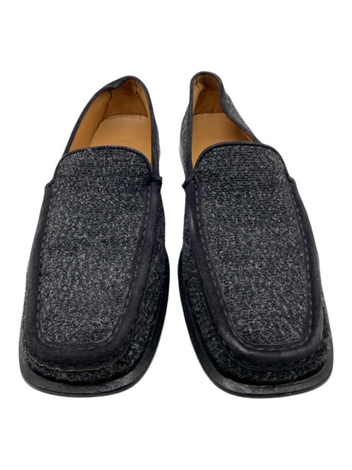 Tods Shoe Size 7.5 Charcoal Wool Square Toe Slip On Loafers Charcoal / 7.5