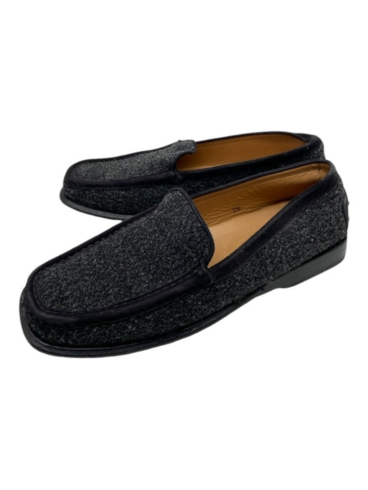 Tods Shoe Size 7.5 Charcoal Wool Square Toe Slip On Loafers Charcoal / 7.5