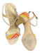 Stuart Weitzman Shoe Size 7.5 Tan, Orange, Yellow Leather Open Toe Shoes Tan, Orange, Yellow / 7.5