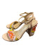 Stuart Weitzman Shoe Size 7.5 Tan, Orange, Yellow Leather Open Toe Shoes Tan, Orange, Yellow / 7.5