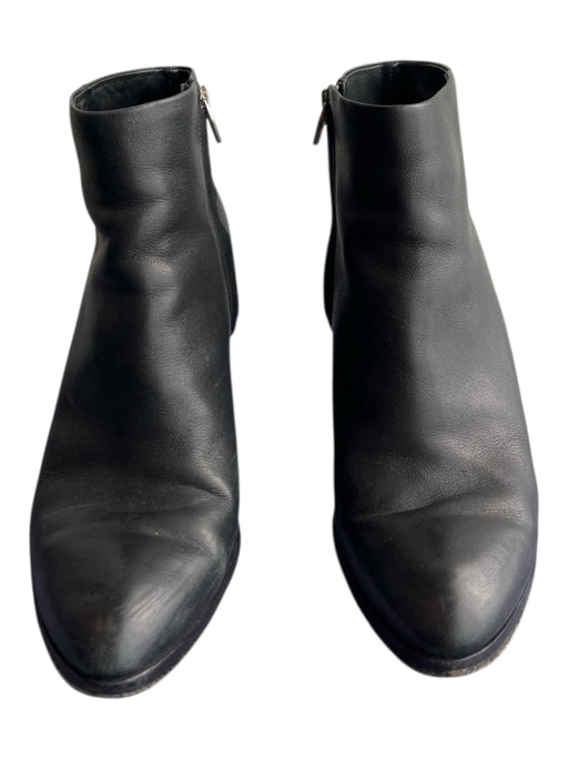 Alexander Wang Shoe Size 38.5 Black Leather Pointed Toe Side Zip Booties Black / 38.5