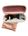 Miu Miu Black Acetate Gold Metal Vertical Logo oval Sunglasses Black