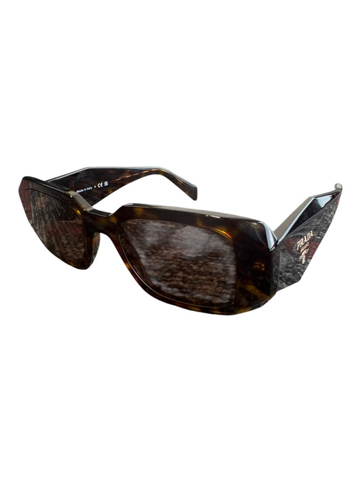 Prada Tortoise shell Acetate Chunky Temples Logo Sunglasses Tortoise shell