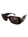 Prada Tortoise shell Acetate Chunky Temples Logo Sunglasses Tortoise shell