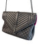 Saint Laurent Gunmetal Leather Silvertone hardware Logo chain link strap Bag Gunmetal / Medium