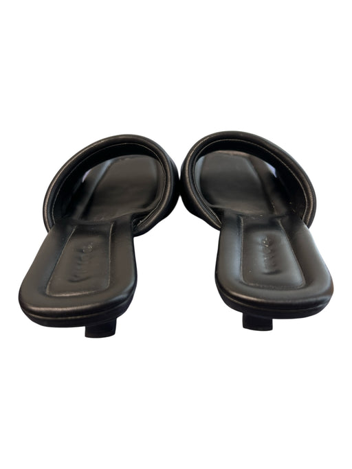 Vince Shoe Size 8 Black Leather Pillowed Square Toe Open Toe & Heel Shoes Black / 8