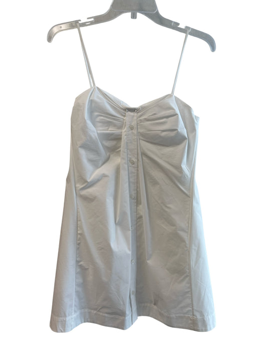 Simkhai Size 4 White No Fabric Tag Adjustable Spaghetti Straps Gathered Dress White / 4