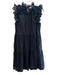 Sea New York Size Small Black Linen & Cotton High Neck Ruffle Sleeveless Dress Black / Small